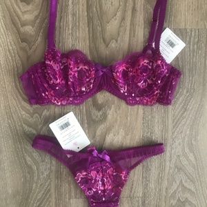 Agent Provocateur Matching Lingerie NWT 34B & Sz S